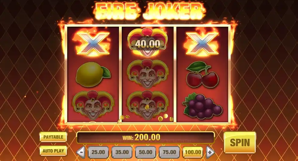 Symbols and Payouts in Fire Joker